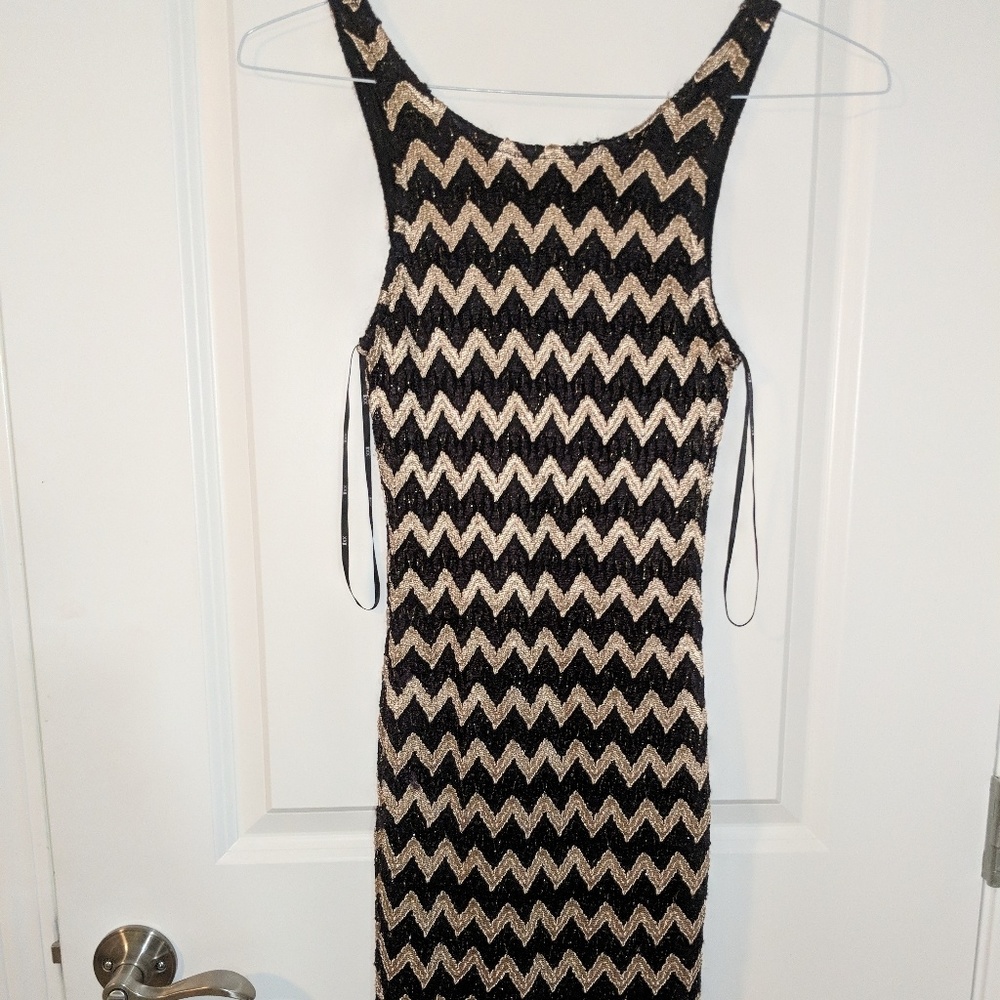 Black and gold Bodycon dress